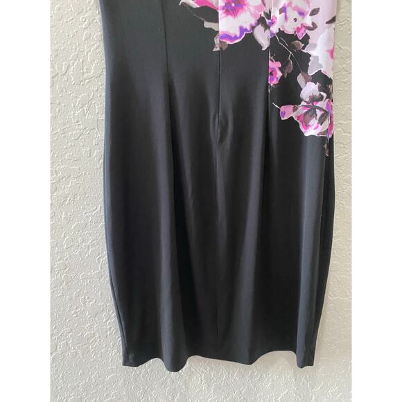 Cache Women's Black Floral Short Sleeve Dress Sz M Dressy, Career, Event, Party - Picture 8 of 8